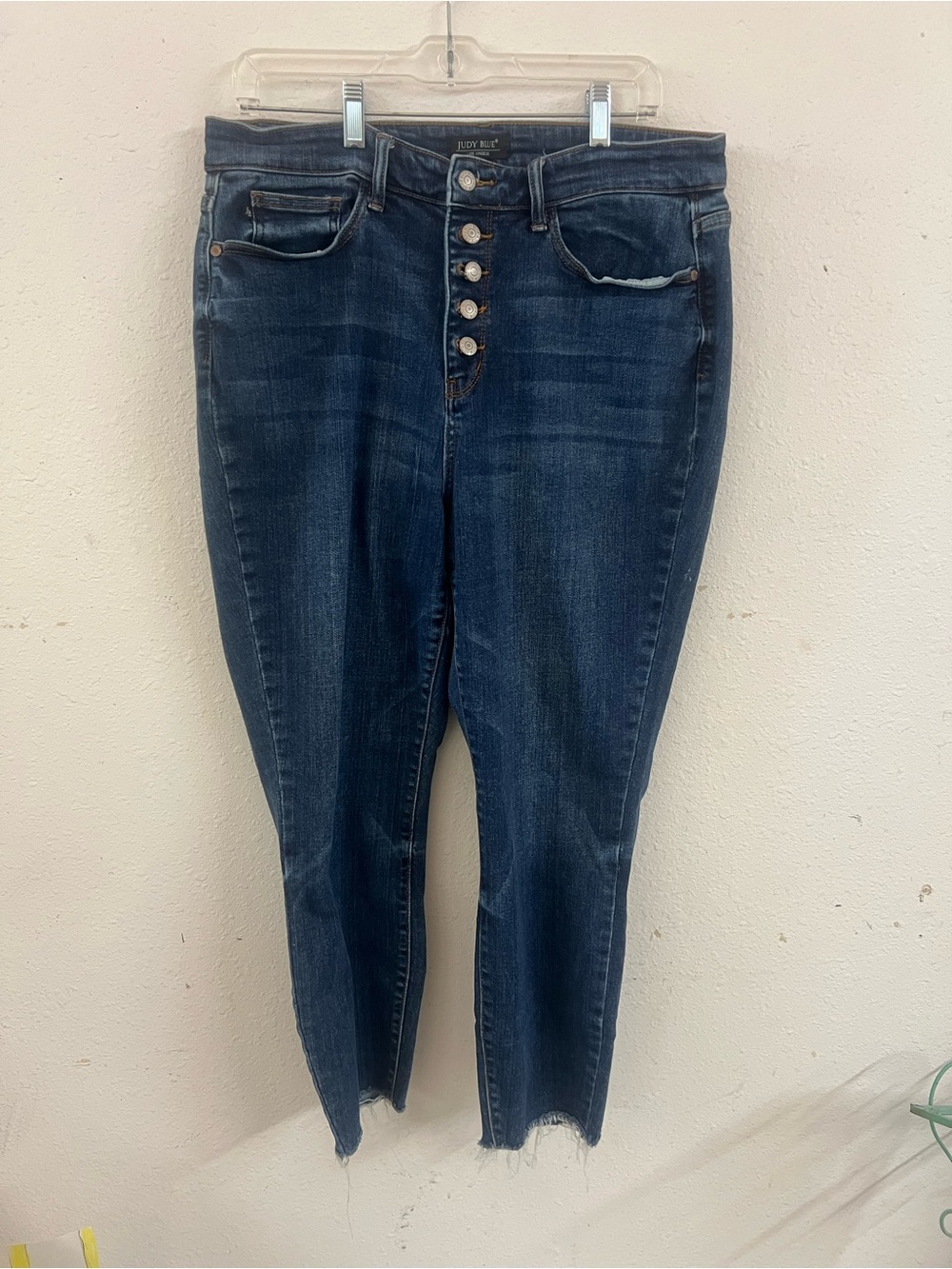 Judy Blue Dark Blue High-Rise Button-Fly Jeans